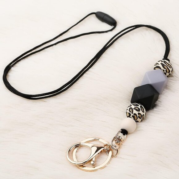 3PCS Teacher Breakaway Lanyards for Id Badges and Keys, Beaded Cute Badge Lanyar - Picture 5 of 7